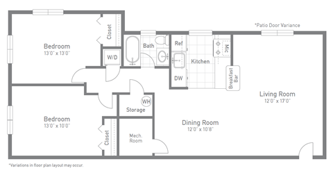 Floor Plan at Bren Mar Apartments in ZIP 22312