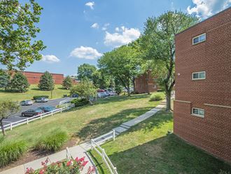 Outdoor view Outdoor brick view of apartment complex