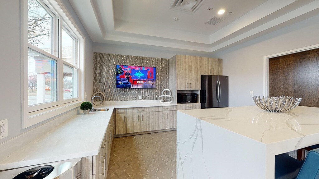 Clubhouse Kitchen at Rose Hill Apartments, Alexandria