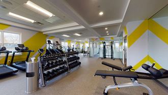 Fitness Studio Center Exercise Cardio Gym at Rose Hill Apartments, Alexandria