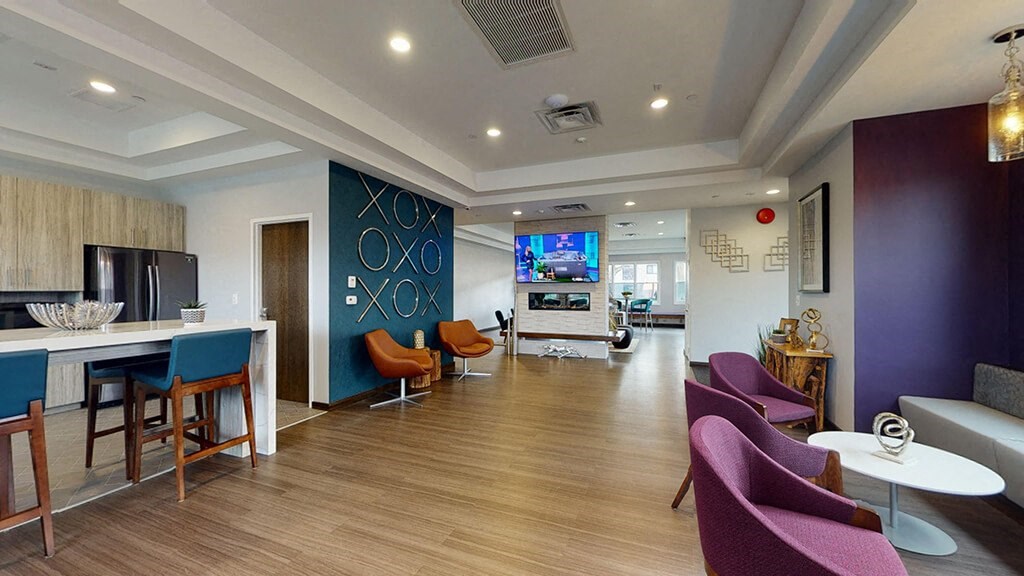 Clubroom resident lounge at Rose Hill Apartments, Virginia