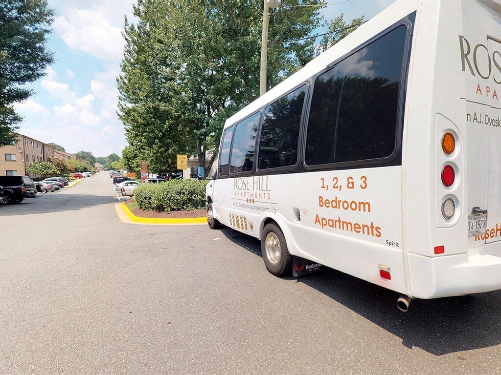 Shuttle for residents at Rose Hill Apartments, Alexandria, VA, 22310