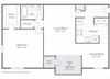 The Cedar - One Bedroom One Bath Floor Plan The Cedar - One Bedroom One Bath Floor Plan at Stuart Woods, Herndon, VA, 20170