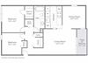 The Bayberry - Two Bedroom One Bath Floor Plan The Bayberry - Two Bedroom One Bath Floor Plan at Stuart Woods, Virginia, 20170