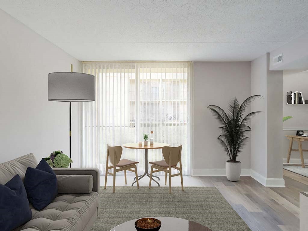 Floor Plan Aspen Living Room at Stuart Woods, Herndon, VA, 20170