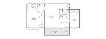 Large apartment with balcony area at Tysons Glen Apartments and Townhomes, Virginia, 22043