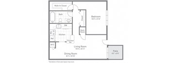 Large apartment with open floor plan concept at Tysons Glen Apartments and Townhomes, Falls Church