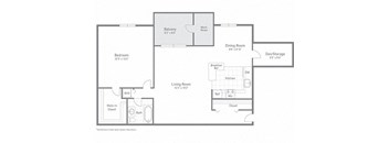 Apartment unit with balcony and large bedroom area at Tysons Glen Apartments and Townhomes, Virginia