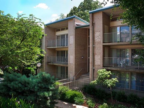 Exterior view of balconies at Tysons Glen Apartments and Townhomes, Virginia, 22043