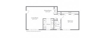 The Oak Floor Plan at Woodlee Terrace Apartments, Woodbridge, Virginia