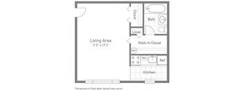 The Spruce Floor Plan at Woodlee Terrace Apartments, Woodbridge, Virginia