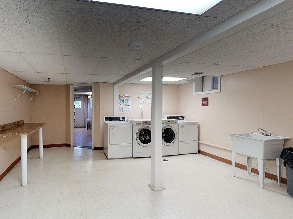 Laundry facility area for residents at Woodlee Terrace Apartments, Virginia