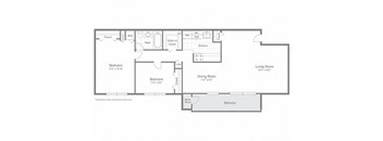 Potomac Floor Plan at Gainsborough Court Apartments, Virginia