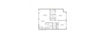 Lincoln Floor Plan at Gainsborough Court Apartments, Fairfax, VA