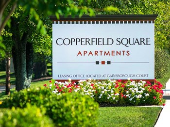 Exterior sign for Copperfield Square Apartments - Photo Gallery 7