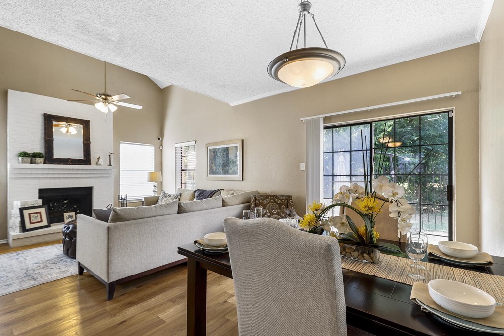 Dinning area and living room