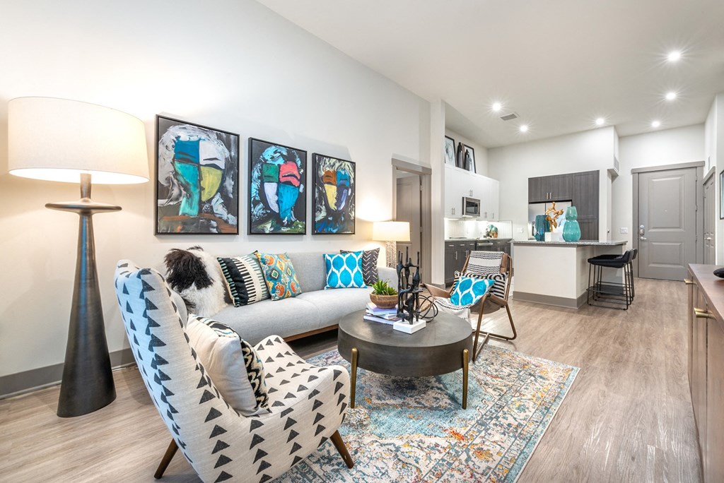 Live In Luxury and Enjoy a Spacious Living Room at The Bridge at McKinney, McKinney, Texas, 75069