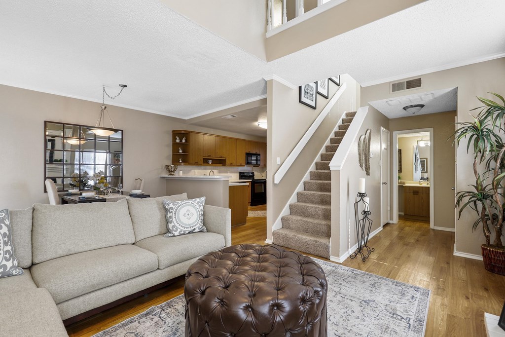 Living room & stairs