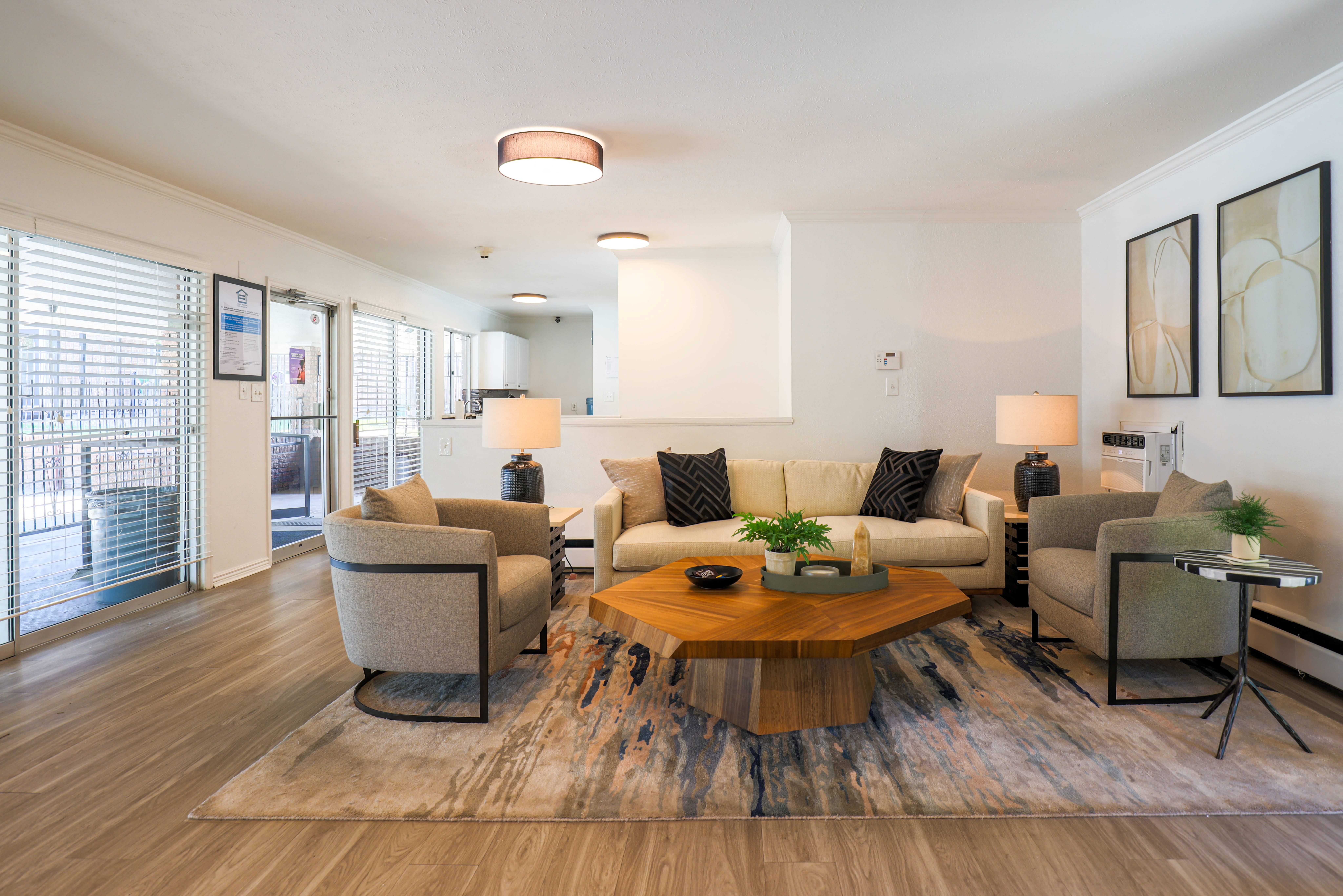 spacious living room