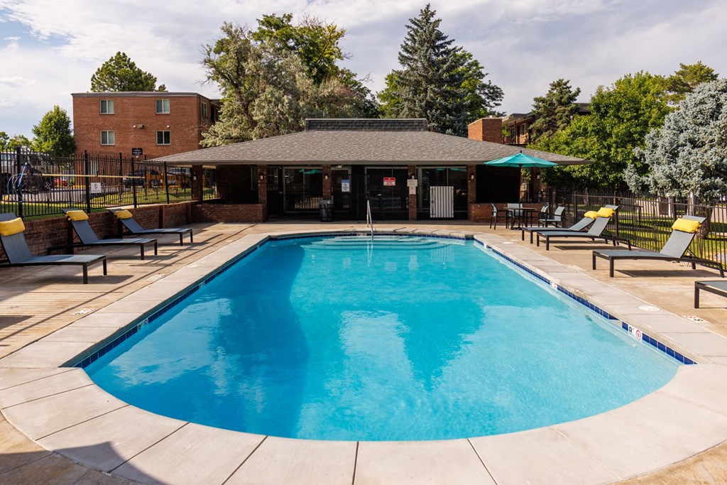 the swimming pool at our apartments