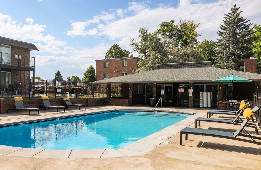 the swimming pool at our apartments