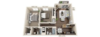 a 1 bedroom floor plan with a bathroom and a living room