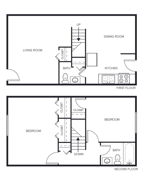 a schematic drawing of a living room and a floor plan of a house
