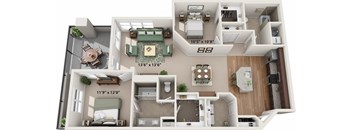 Amberley at Inverness | Englewood, CO Apartments | 2-Bedroom Champagne