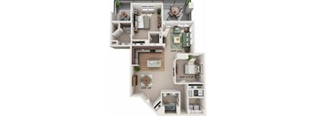 Amberley at Inverness | Englewood, CO Apartments | 2-Bedroom Chardonnay