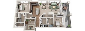 Amberley at Inverness | Englewood, CO Apartments | 2-Bedroom Riesling