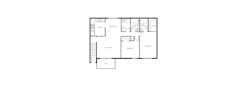 a floor plan of a house with a bedroom and a living room