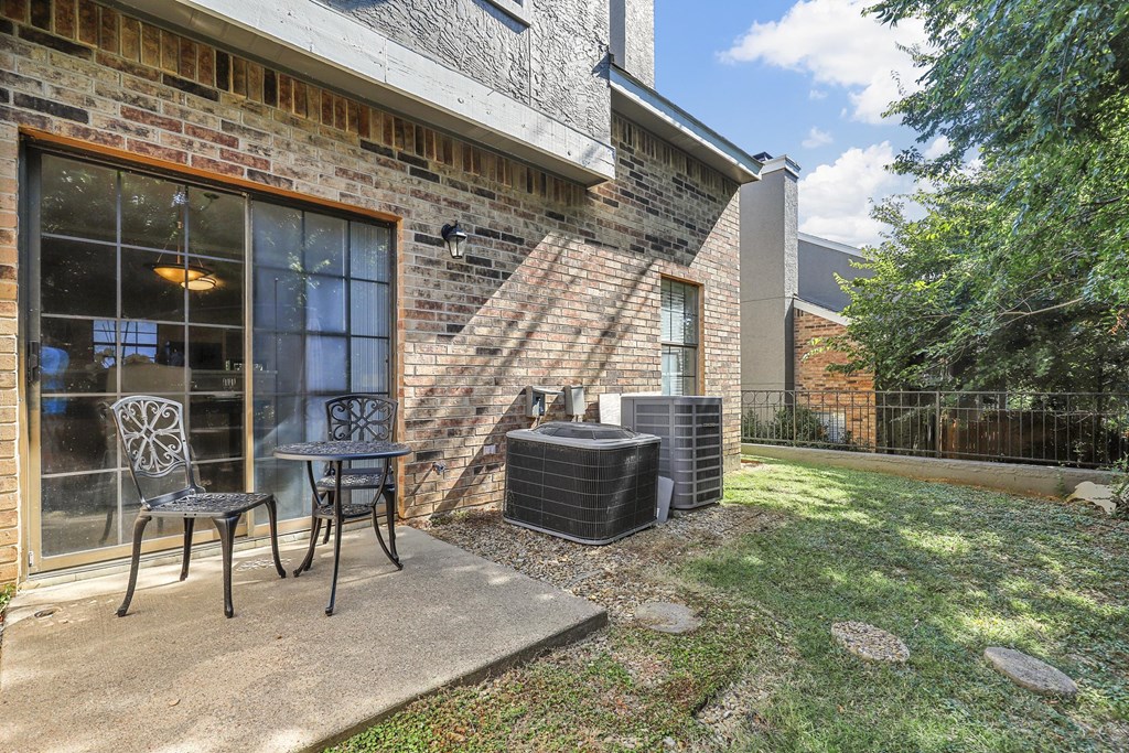 Patio with seating area