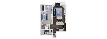 a 1 bedroom floorplan with a 1123 sq ft
