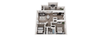 a 3d floor plan of a103103