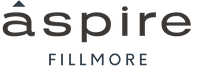 The image features the word "aspire" in a large font with a graphic of a mountain peak above the letter 