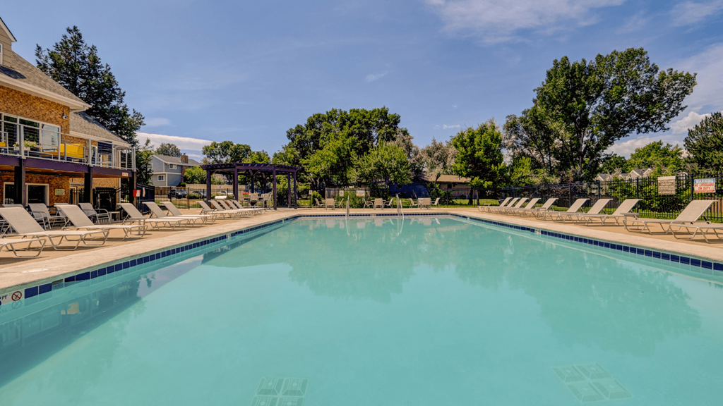 the swimming pool at our apartments