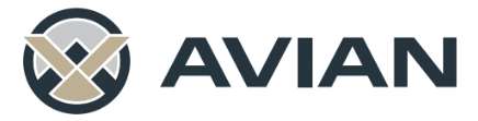 The image features a logo with the word "AVIAN" and a graphic of a bird in a circle.