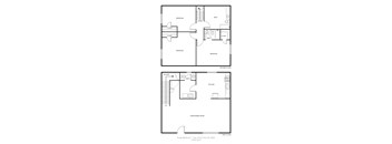 a blueprint of three different floor plans of a house with a garage