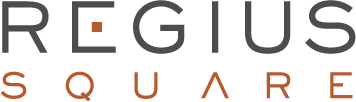 The image displays the word "REGIUS" in large letters with a square design.