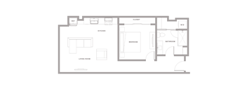 a floor plan of a house with a white background