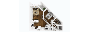 A white and wood kitchen with a white fridge, white oven, white microwave, white cupboards, white drawers, white shelves, white bench, white table, white stove, white sink, white cabinets
