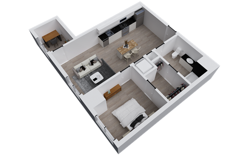 Stanley House | A1.1 1x1 | 743 sf