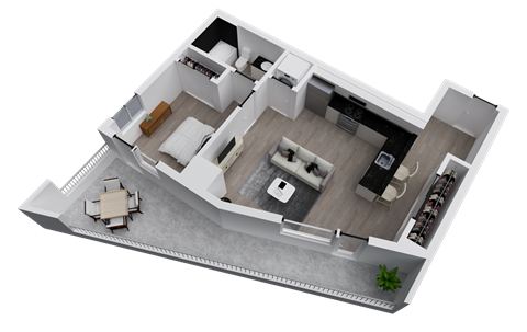 Stanley House | A4 1x1 | 670 sf