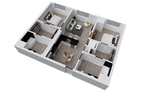 Stanley House | B1 2x2 | 973 sf