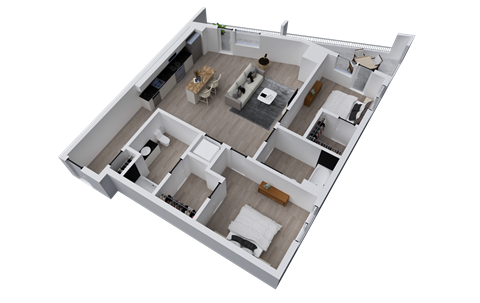 Stanley House | B4 2x2 | 1140 sf