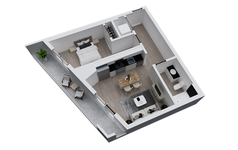 Stanley House | A3 1x1 | 588 sf