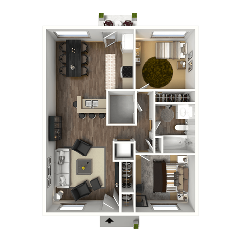2x1L Floor Plan Layout