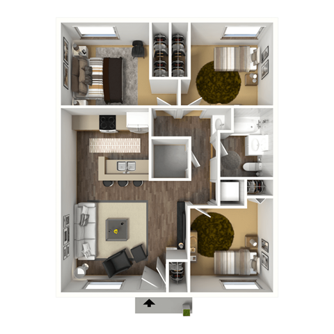 3x1S Floor Plan Layout