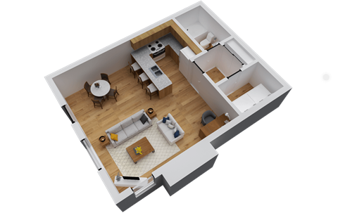 Toscana Apartments | 0x1 Linari Floor Plan