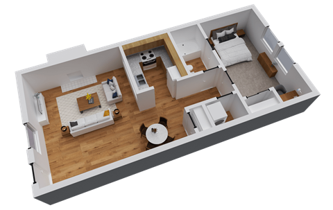 Toscana Apartments | 1x1 Bastia Floor Plan